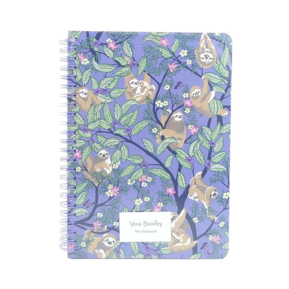 Vera Bradley Hanging Around Purple Mini Spiral Notebook NWT